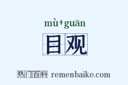 目观是什么意思的图片